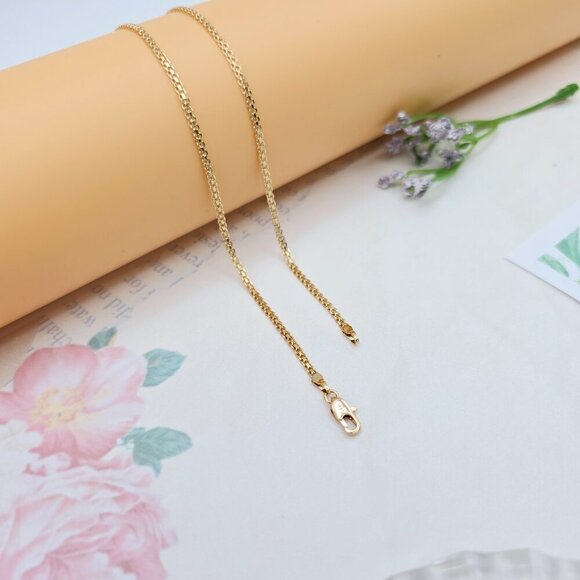 Rose Gold Plated High Shine Necklace in 50cm Classic Chain Design, XPNL0067 - Picture 9 of 12